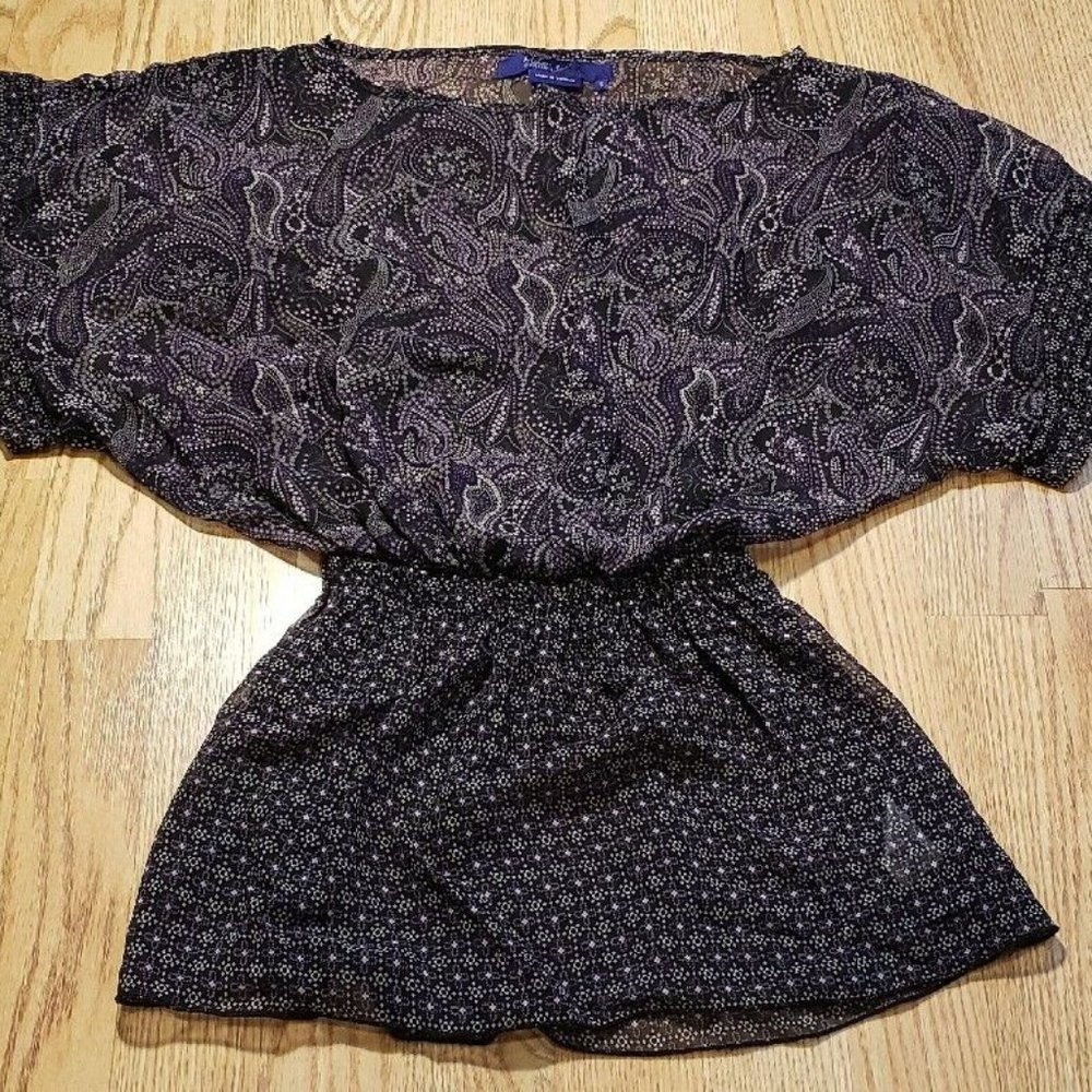 Miley Cyrus and Max Azria Women's Blouse Top Shirt Size: Small Sheer